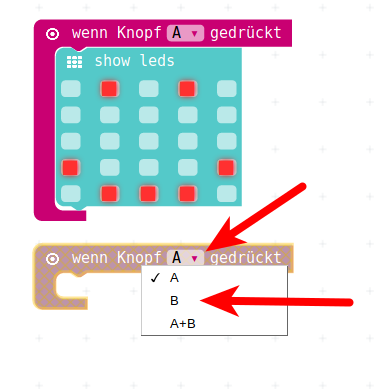 Auswahl anderer Knopf