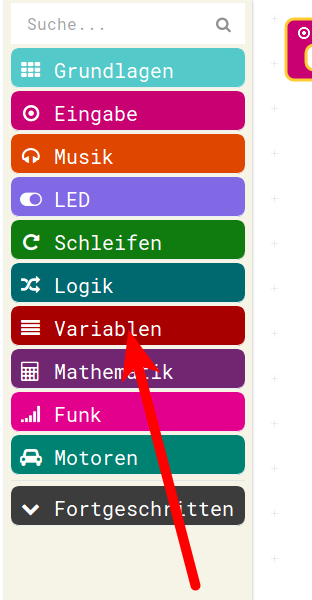 Menu Variablen